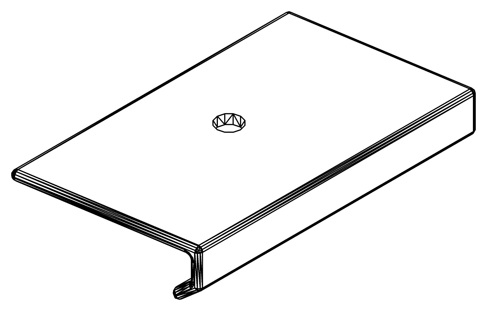 Verglasungshalteblech, mitte, li, 6078, L39,4, , Farbe: Blank