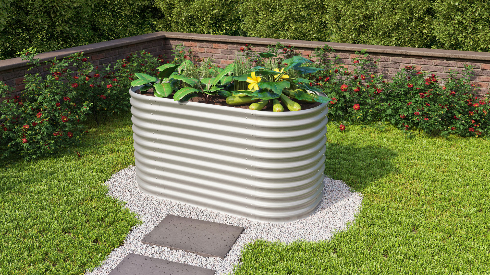 Hochbeet Vita 858, Farbe: Zincalume blank