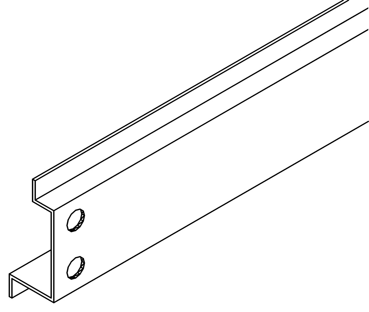Türzwischenprofil, l., 6015, L436, , Farbe: Blank