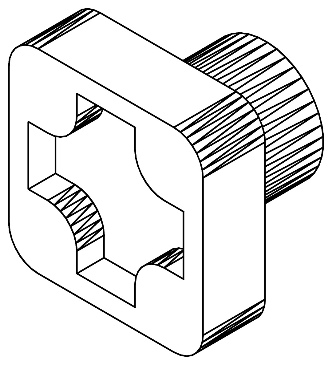 Schraube M6x6, 1500, L, , Farbe: Blank