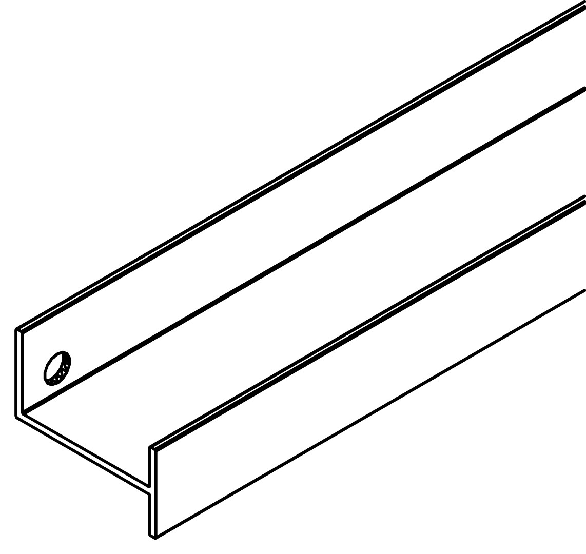 Verstärkungsprofil, 7430, L2505, , Farbe: Blank