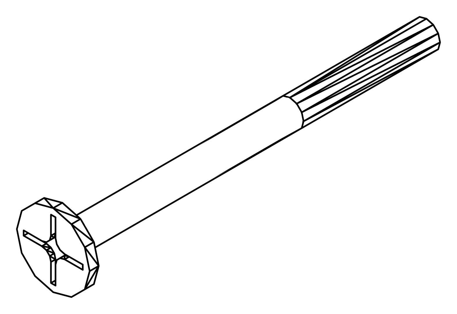 VA Bolzen, 7048, LM6 x 80, , Farbe: Blank