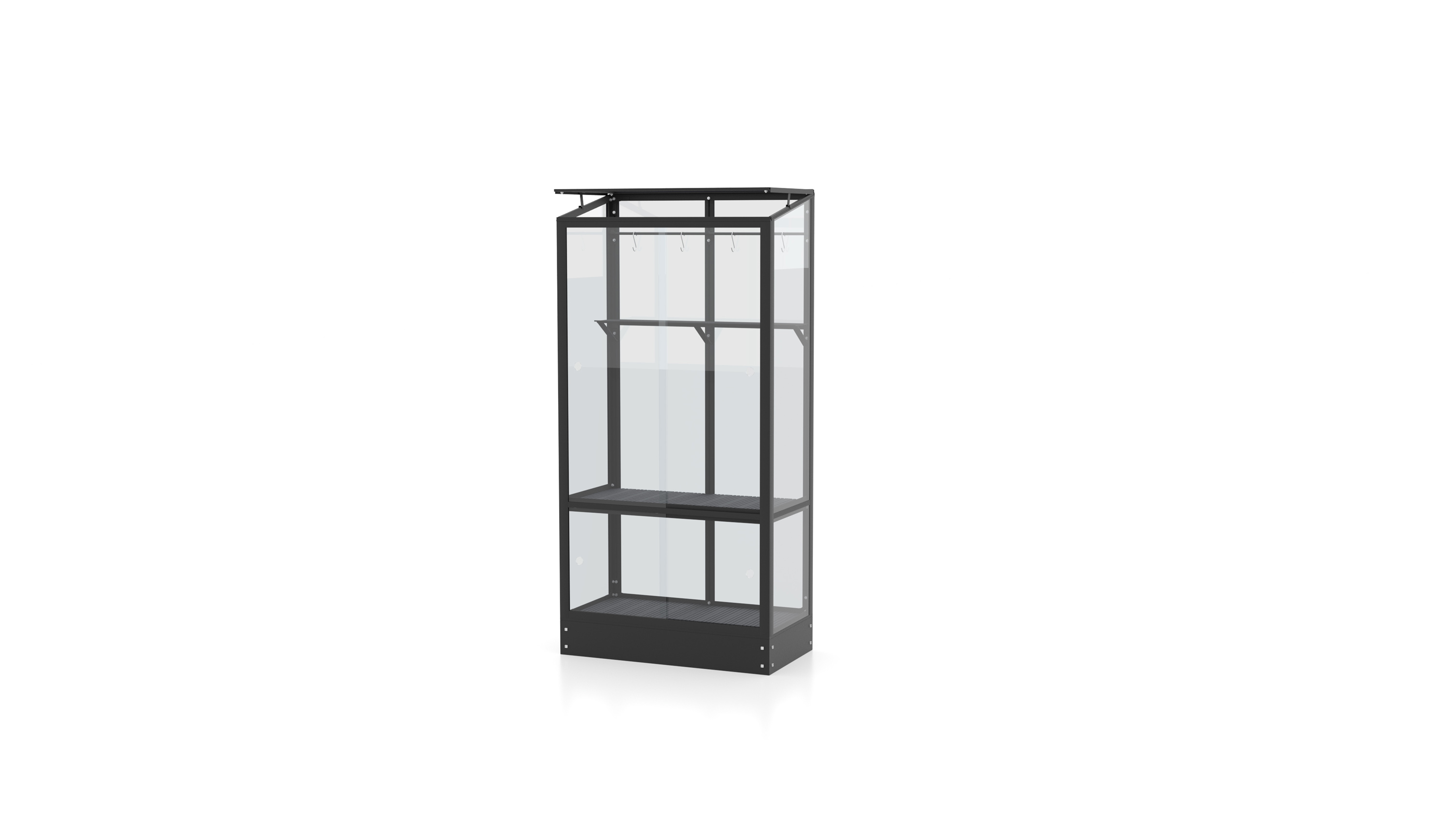 Balkongewächshaus Polis 350, Farbe: Aluminium eloxiert, verglast mit: Sicherheitsglas (ESG)