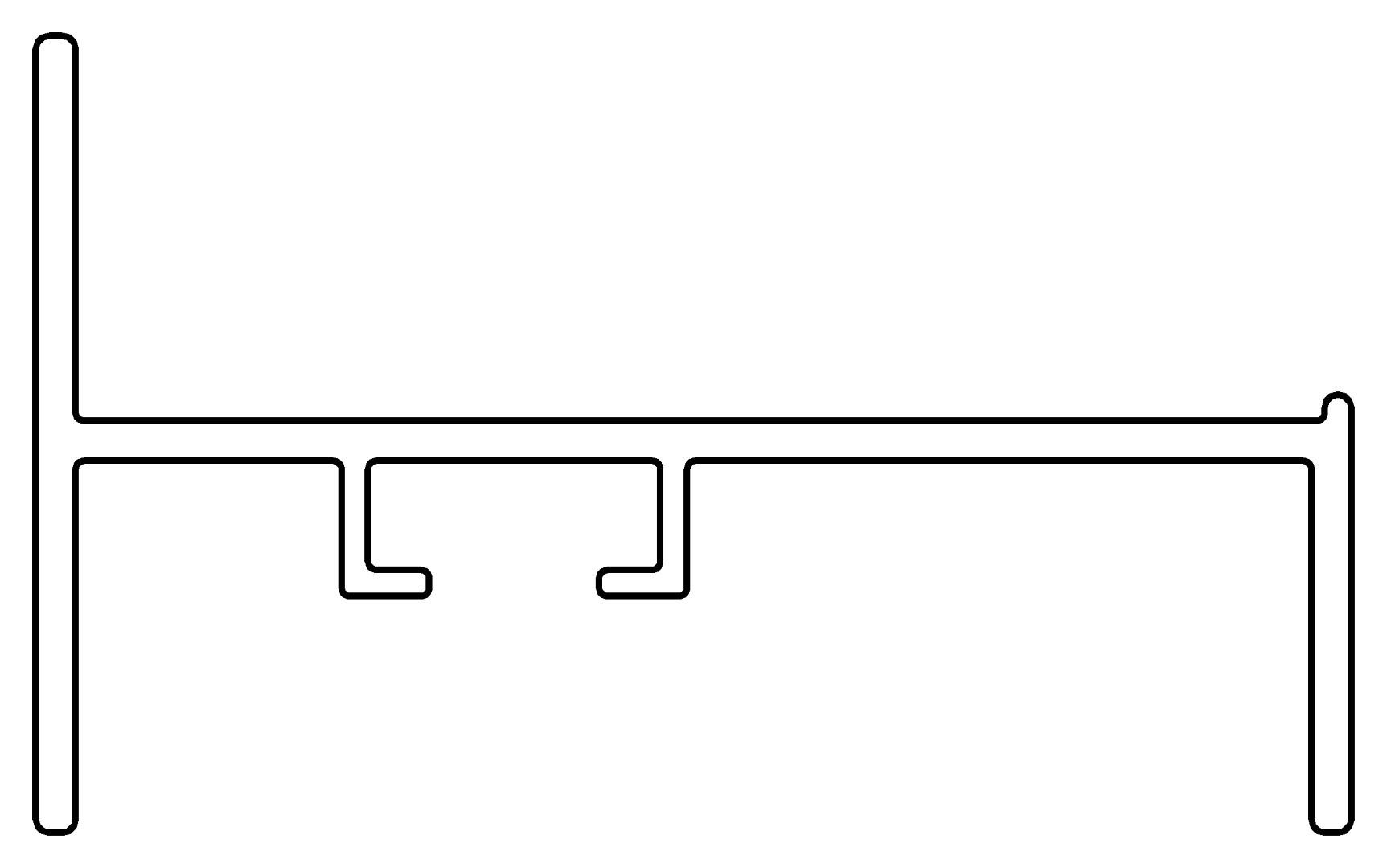 Türabschluss o/u, 7145, L711, white, RAL 9003, Farbe: Weiß pulverbeschichtet