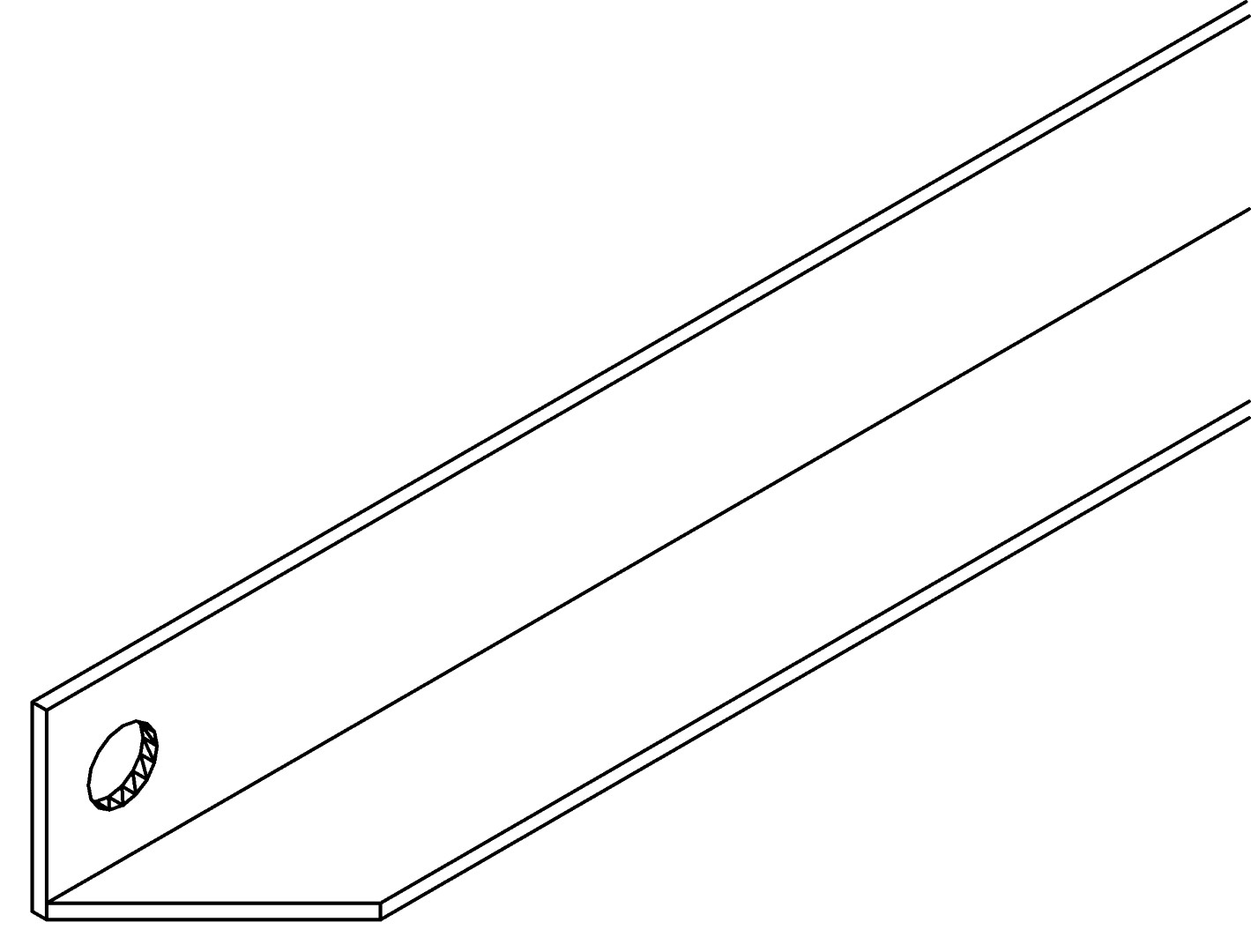 Tür vertikal stutz, 2043, L416, , Farbe: Blank