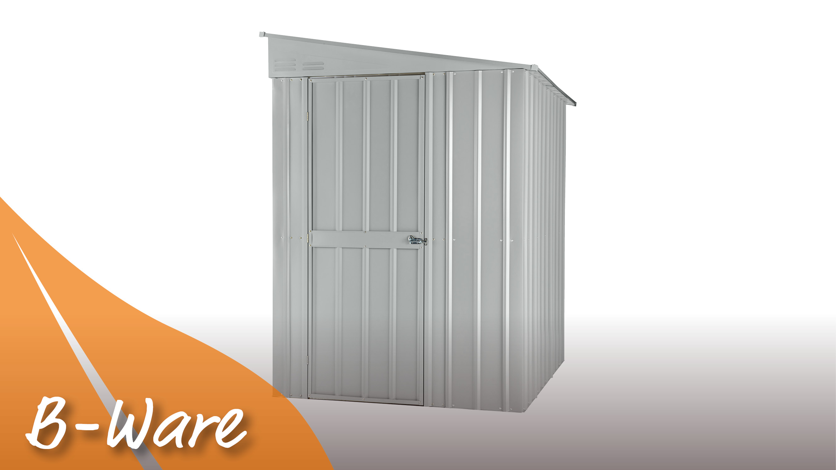 Metallgerätehaus Lean-To 56, Farbe: Silber Metallic