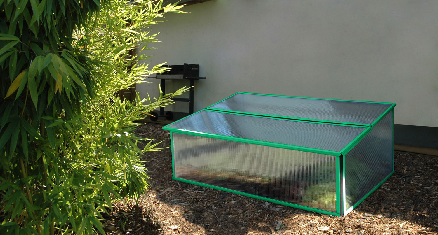 Frühbeet Levana 1, Farbe: Aqua, verglast mit: Hohlkammerplatten (HKP)