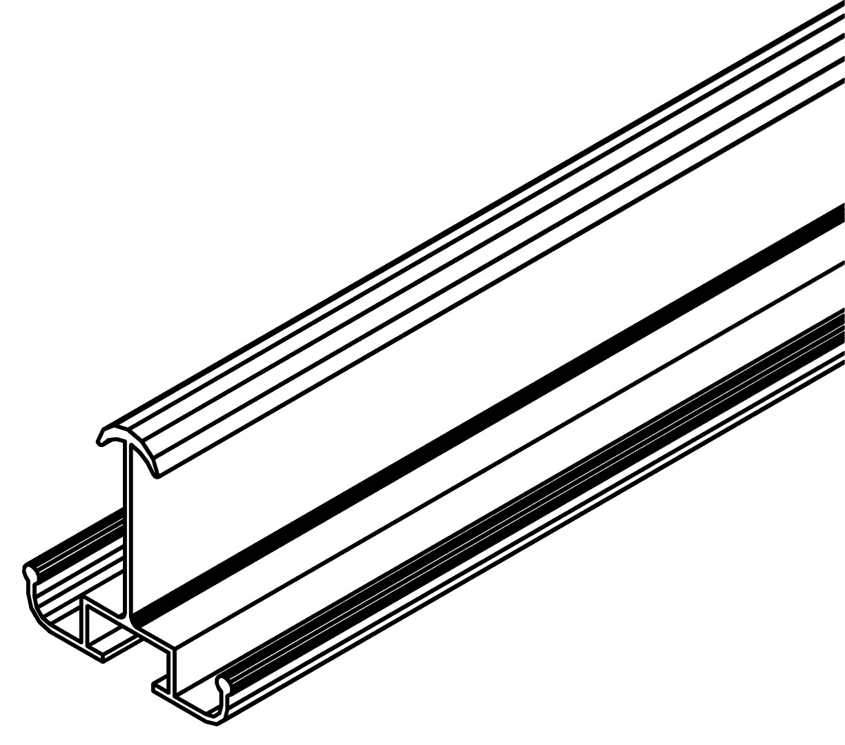 Zwischenprofil, Seite, 4232, L1670, , Farbe: Blank