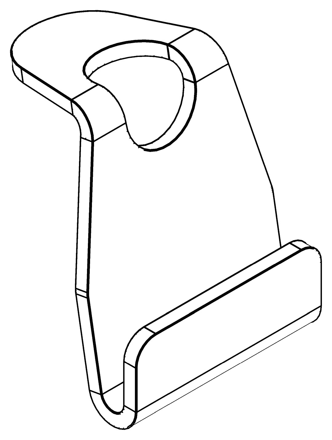 Fundamentklammer, 9108, L19, , Farbe: Blank