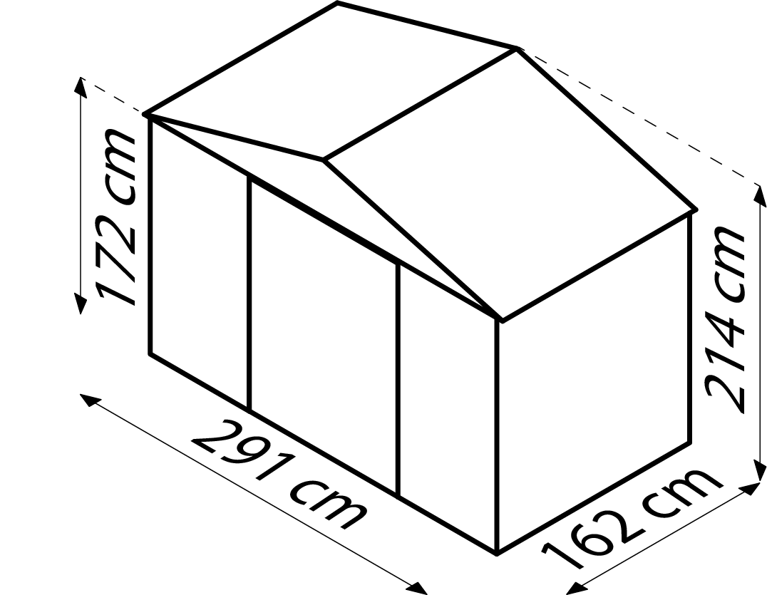 Gerätehaus Dresden-2  106, Farbe: Schiefer/Weiß