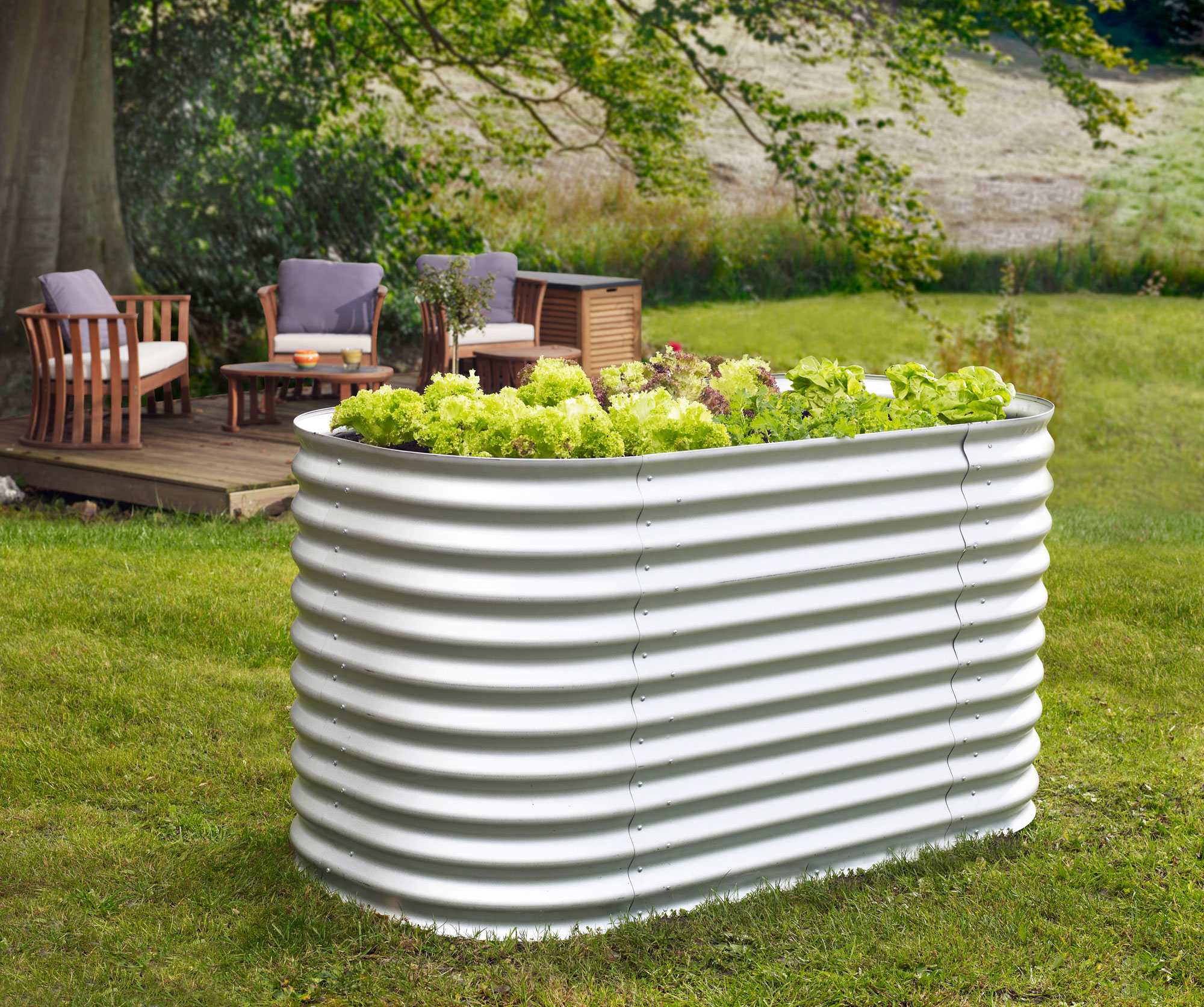 Hochbeet Vita 858, Farbe: Zincalume blank