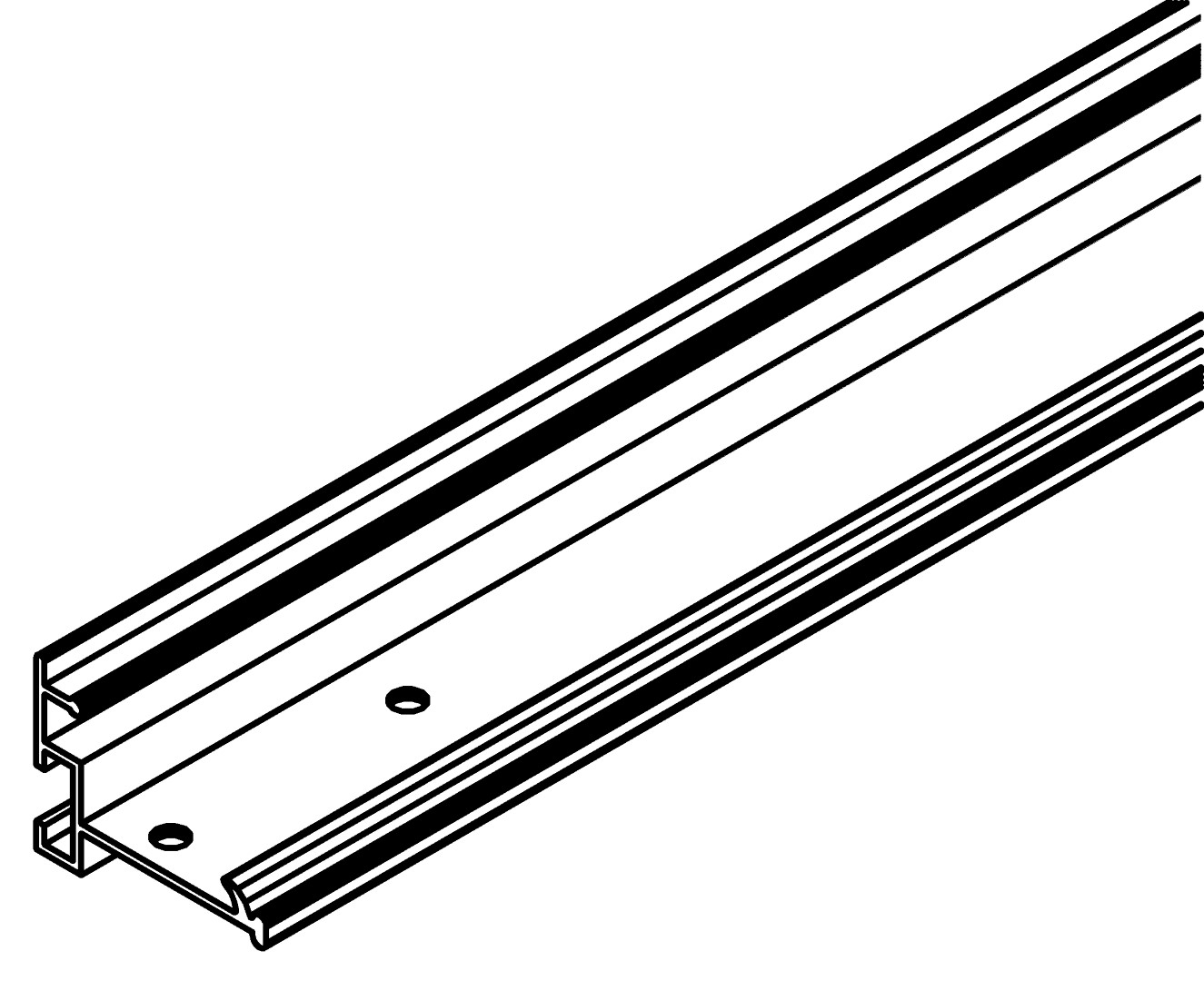 Türprofil, senkrecht, 1058, L1612, black, Pantone-, Farbe: Schwarz