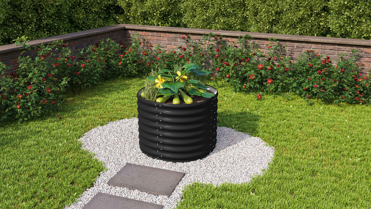 Hochbeet Vita 630, Farbe: Schwarz