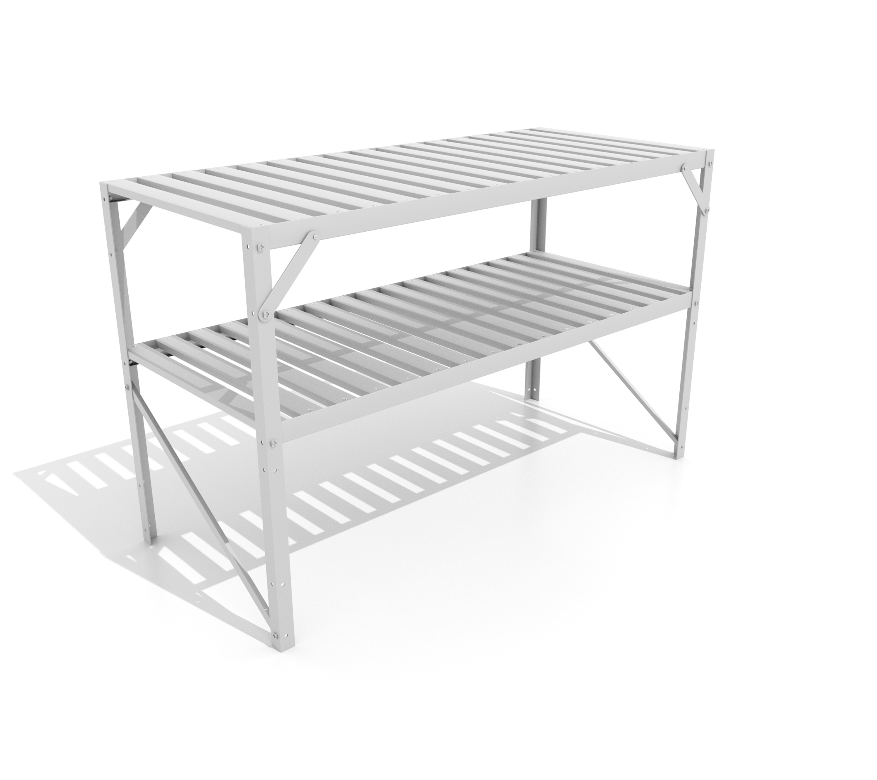 Alu-Arbeitstisch, Farbe: Aluminium eloxiert