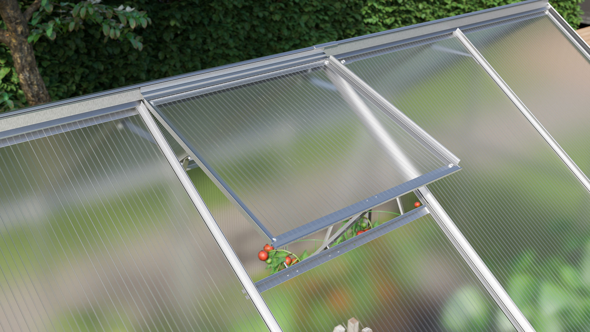 Dachfenster, Farbe: Aluminium eloxiert, verglast mit: ohne