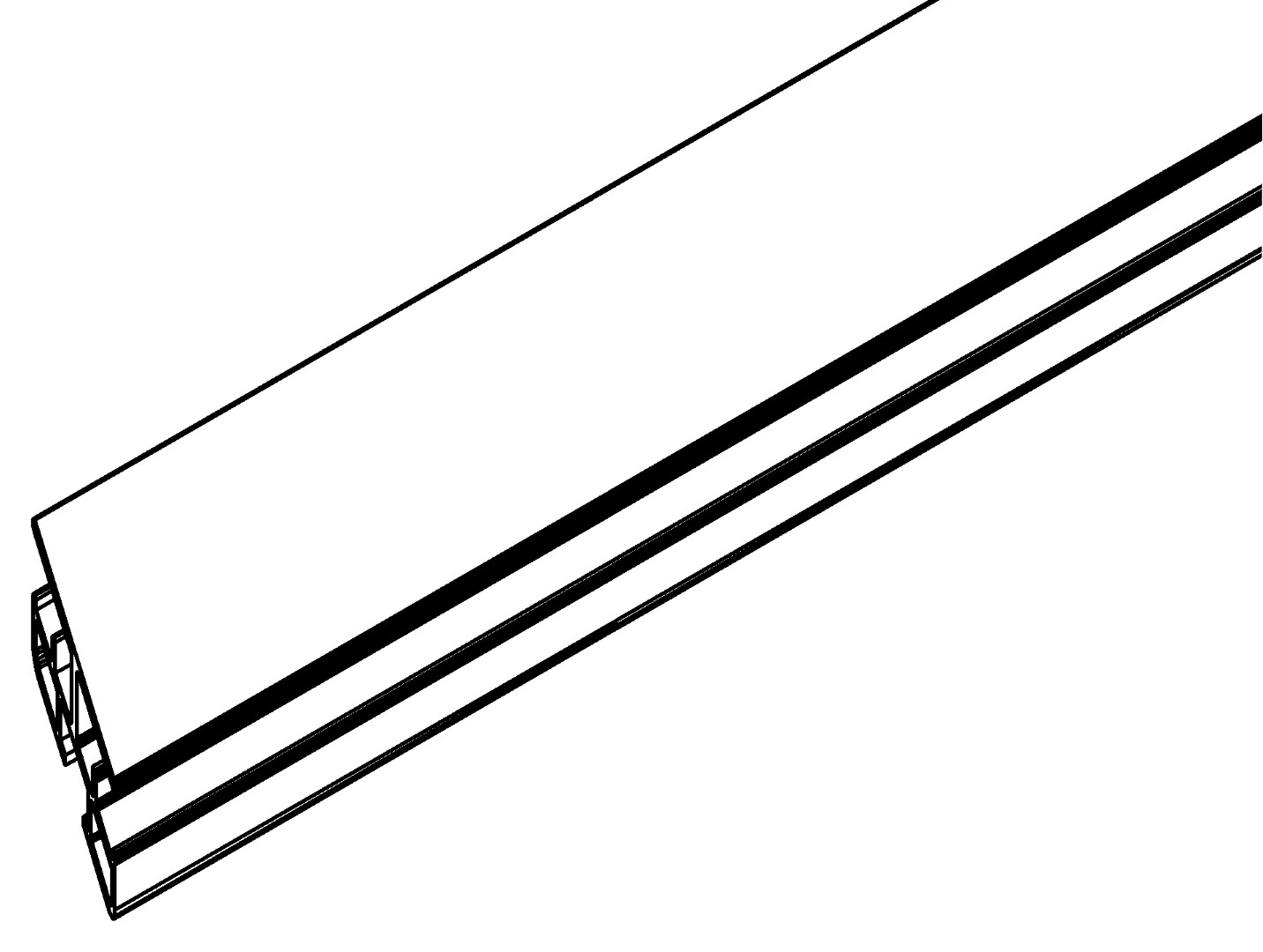Zwischenprofil, h.l., 2235p, L694, , Farbe: Blank