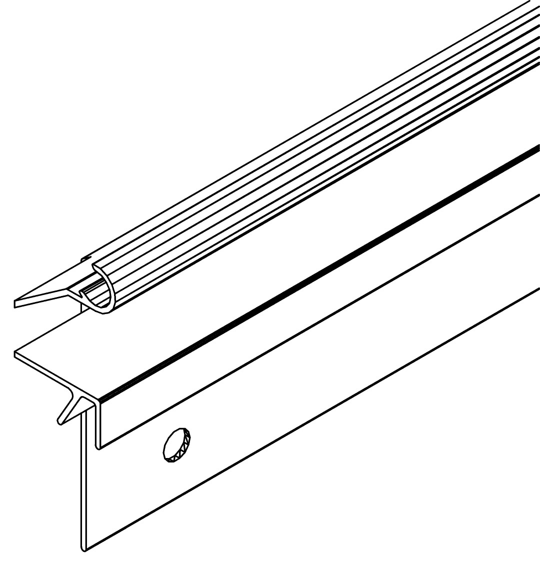 Scharnier unten, 3332, L880, , Farbe: Blank