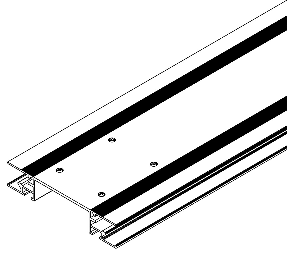 Türprofil, mitte re, 7384, L574, black, Pantone-42, Farbe: Schwarz