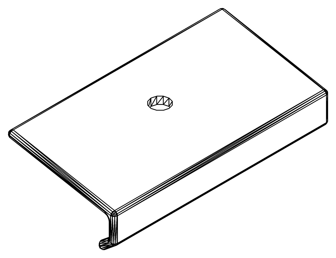 Verglasungshalteblech, mitte, re, 6079, L39,4, , Farbe: Blank