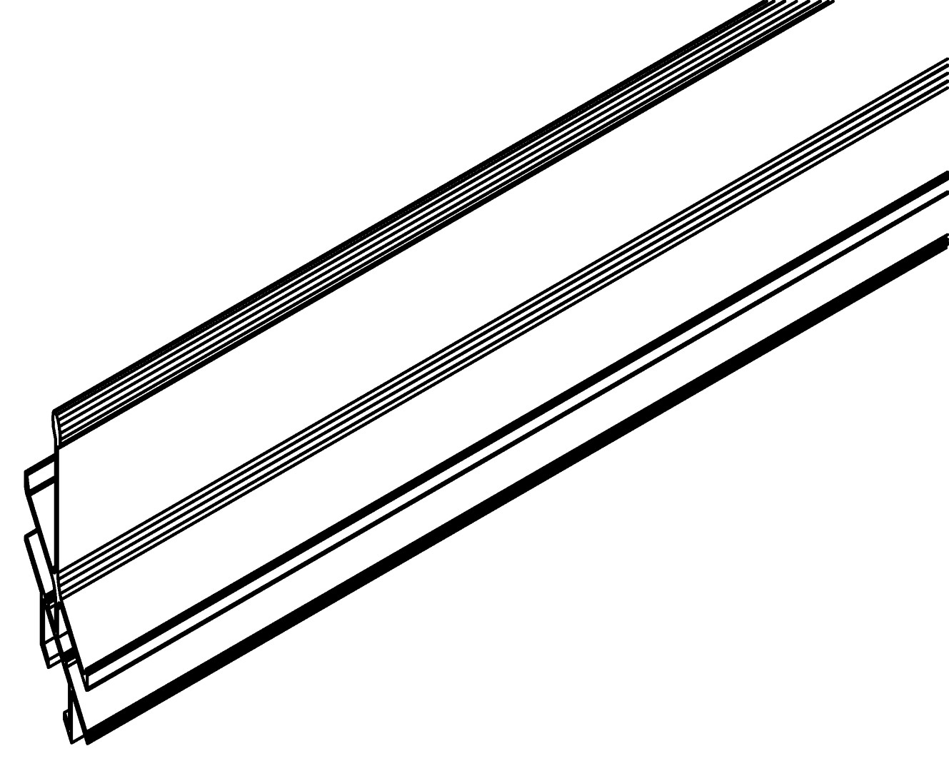 Zwischenprofil, hinten-rechts, 1391, L1666, green,, Farbe: Smaragd pulverbeschichtet