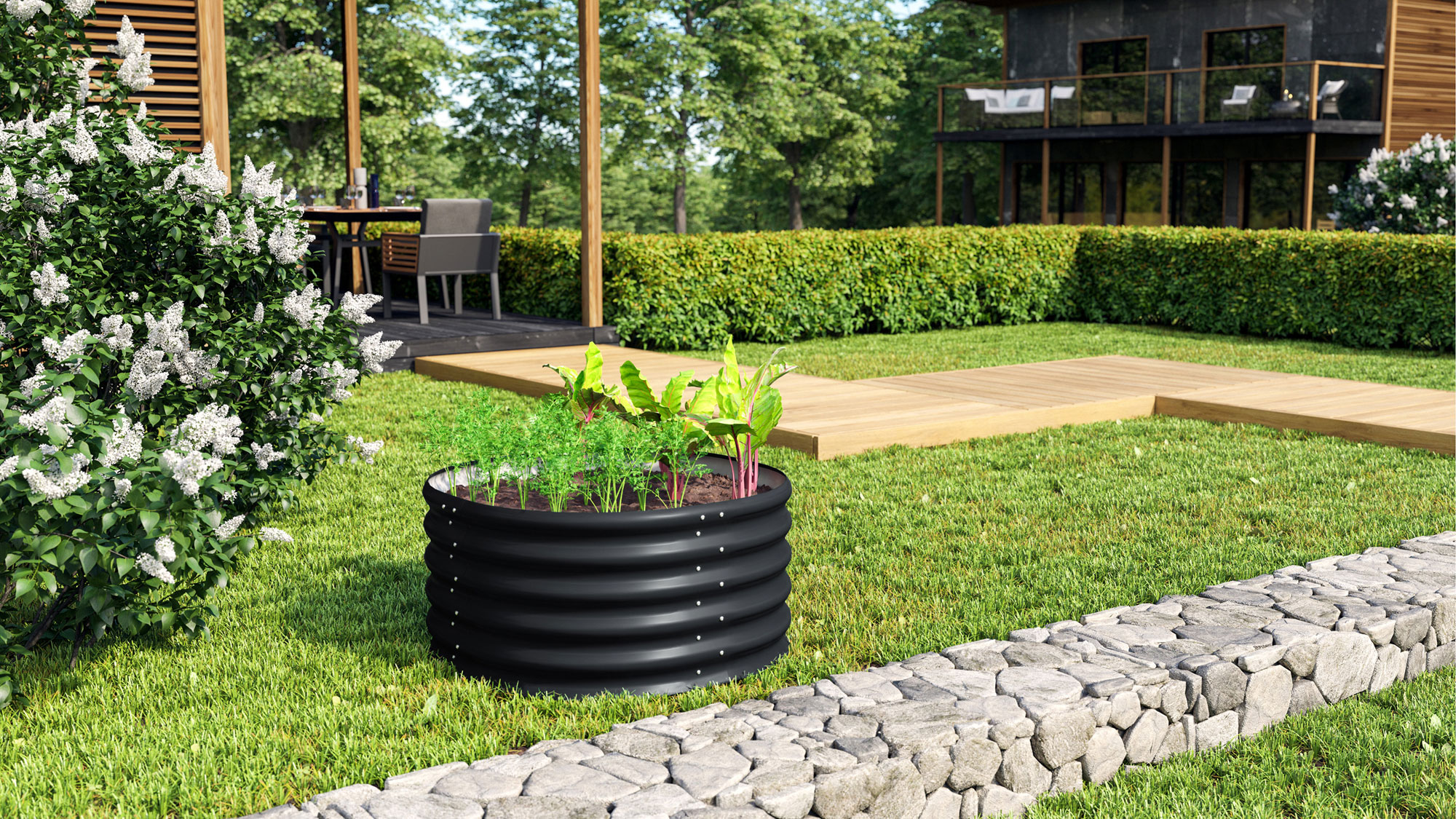Hochbeet Terra 401, Farbe: Schwarz