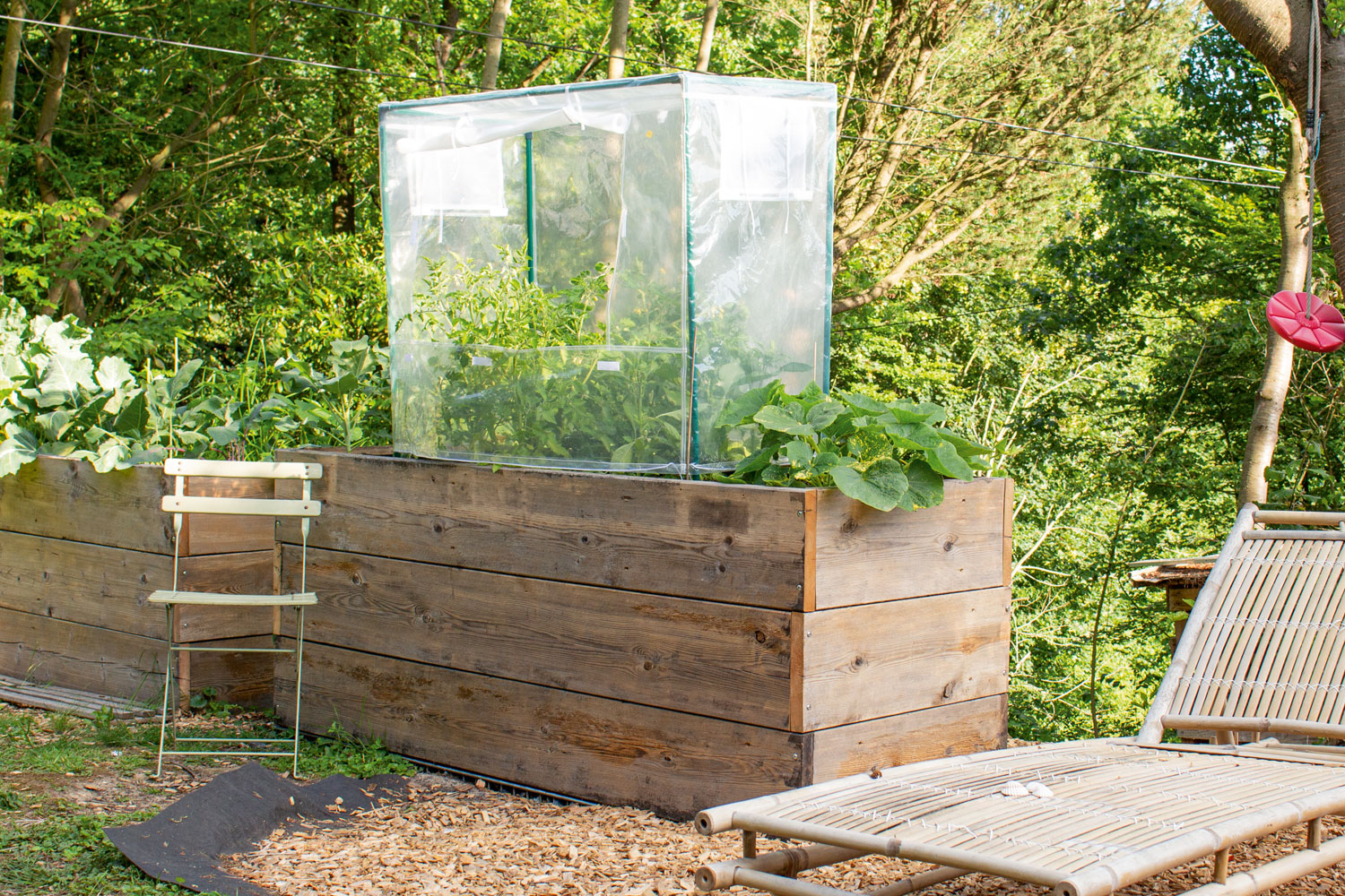 Hochbeetabdeckung Eckig M, Farbe: Transparent