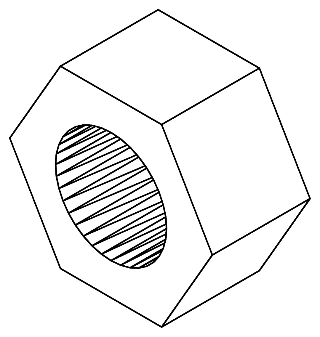 Mutter M5, 3326, LM5x7, , Farbe: Blank