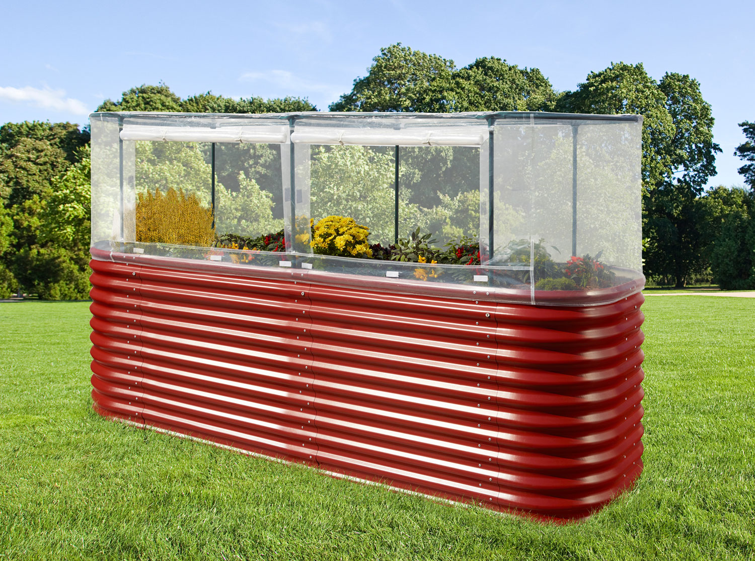 Hochbeetabdeckung Rund, Farbe: Transparent