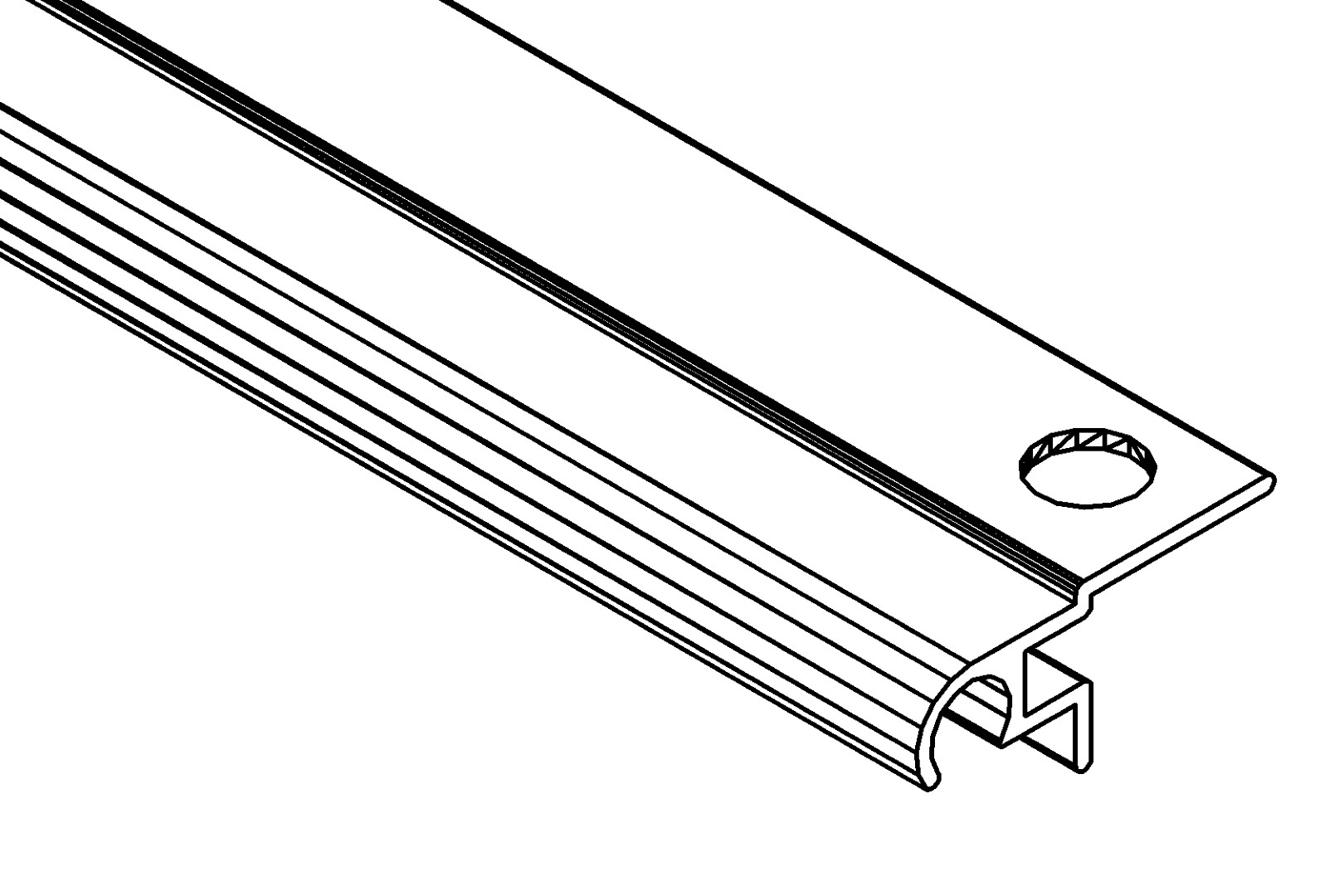 Fensterprofil unten, 1506, L600, , Farbe: Blank