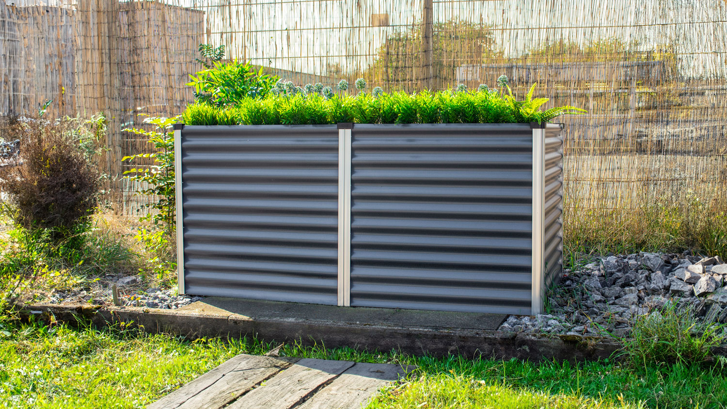 Hochbeet Meta 858, Farbe: Granit/Alu