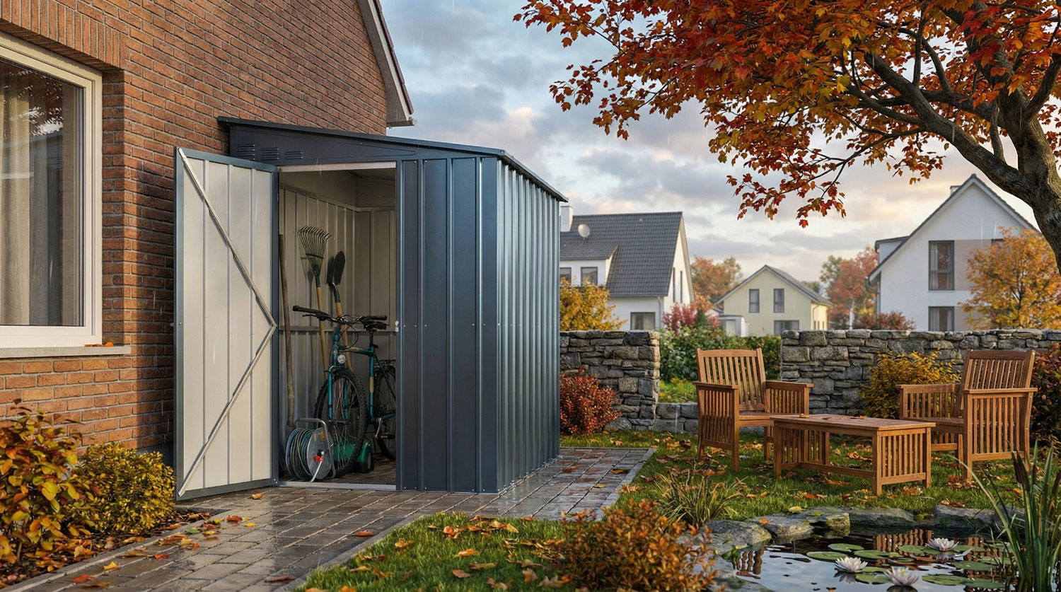 Wand-Zierde LeanTo 58, Farbe: Anthrazit