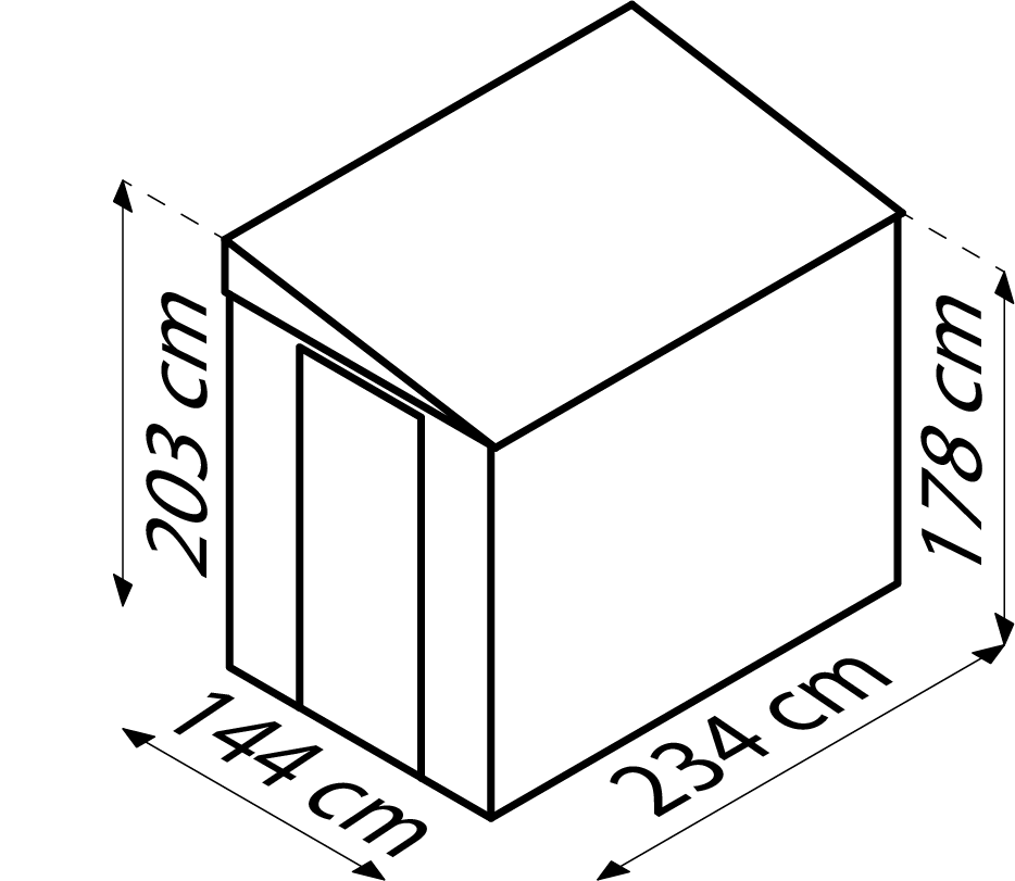 Wand-Zierde LeanTo 58, Farbe: Anthrazit