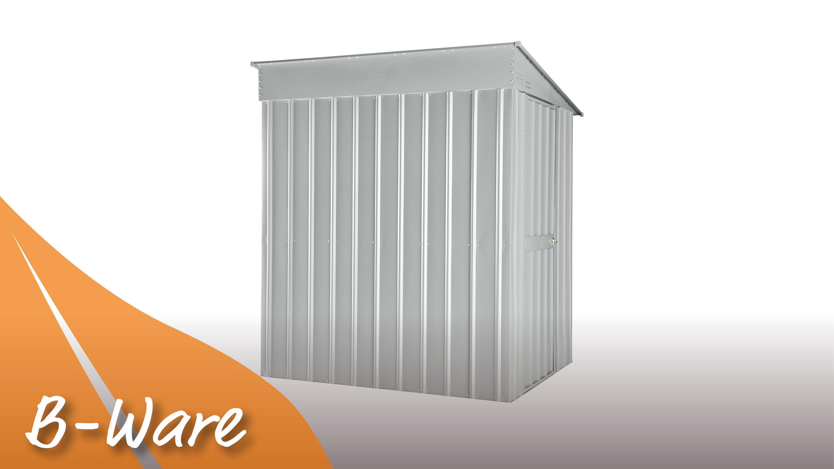 Metallgerätehaus Lean-To 56, Farbe: Silber Metallic