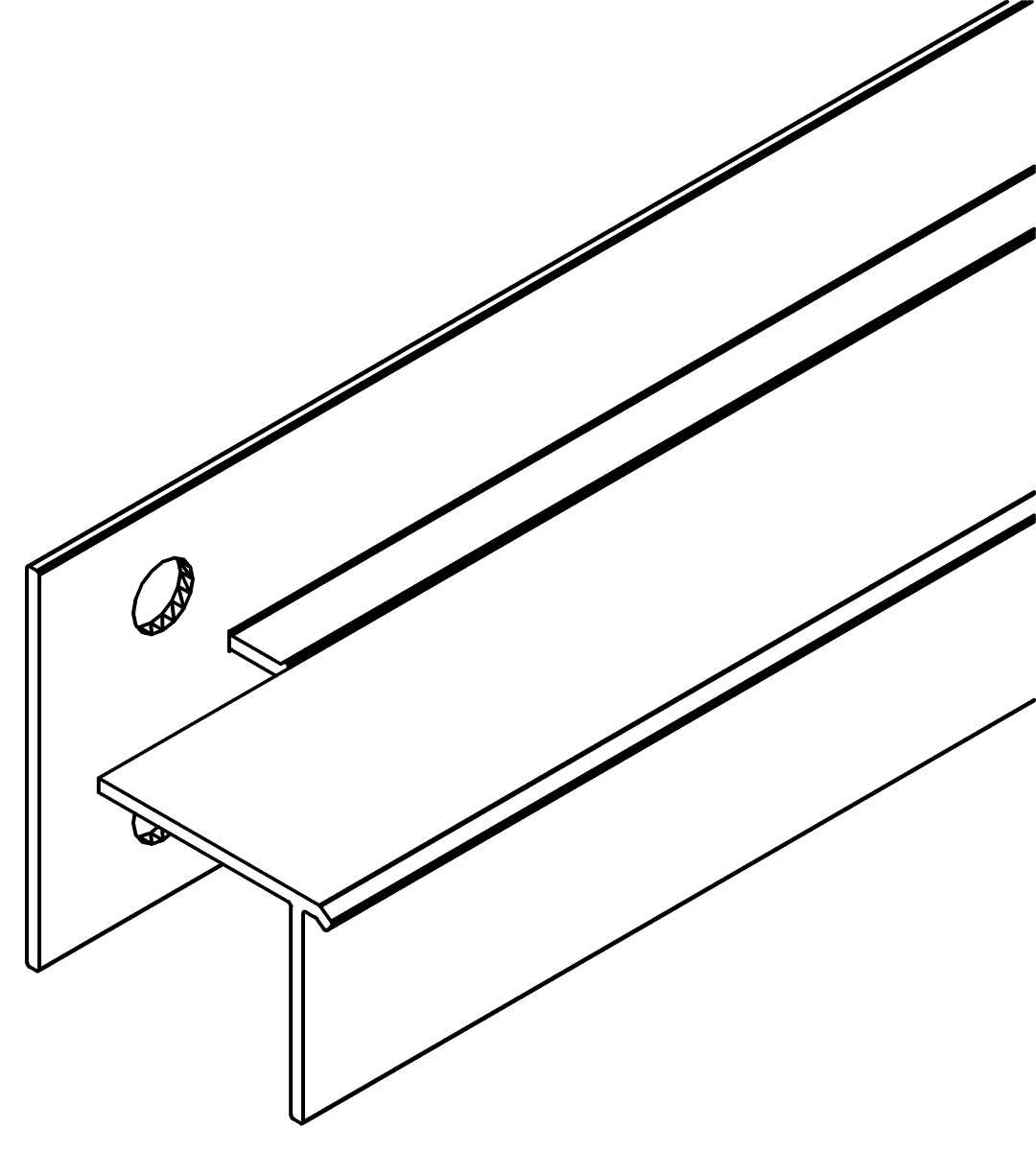 Windstrebe, horizontal, re, 4278, L1859,5, , Farbe: Blank