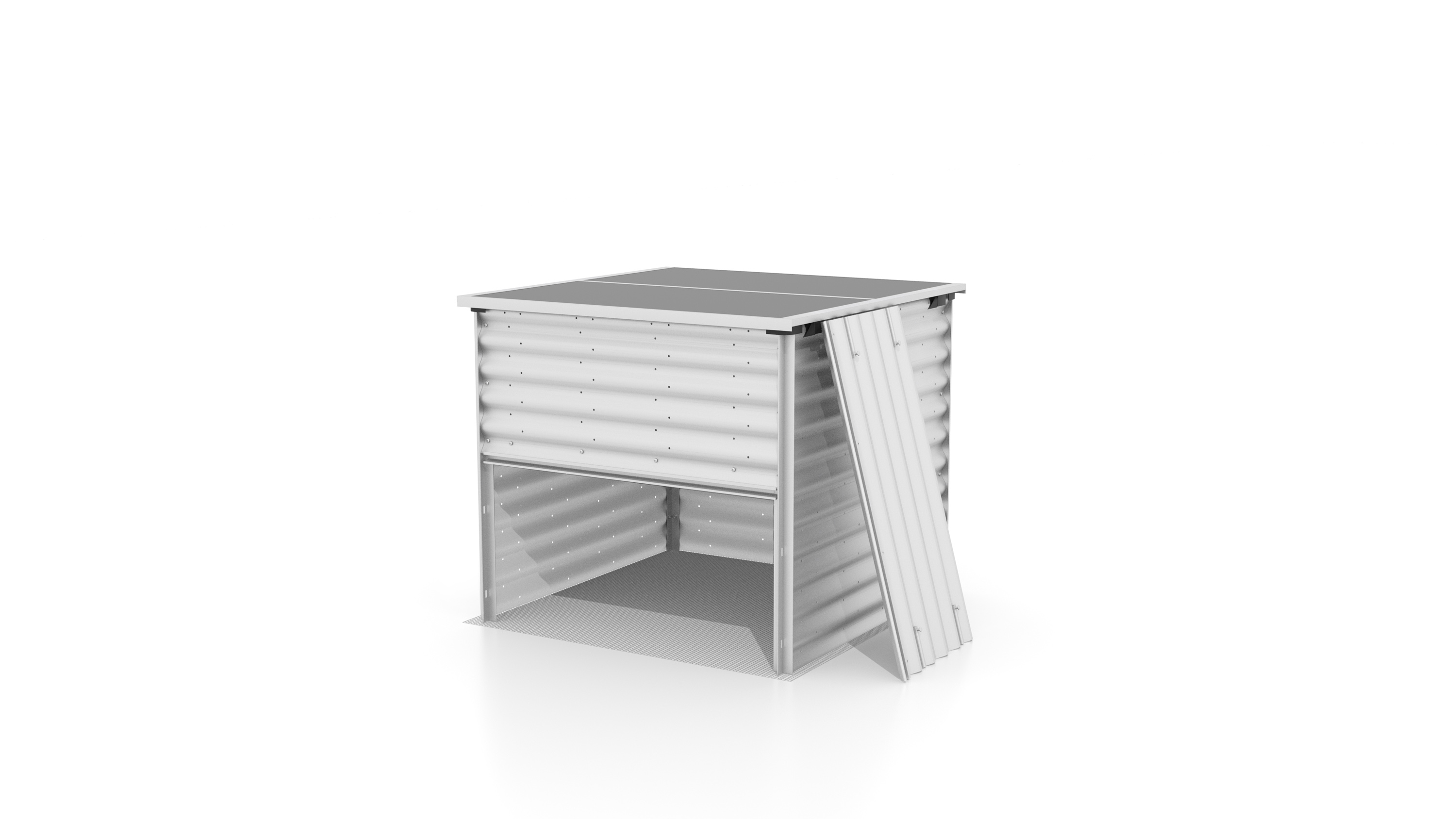 Komposter Tami, Farbe: Zincalume blank