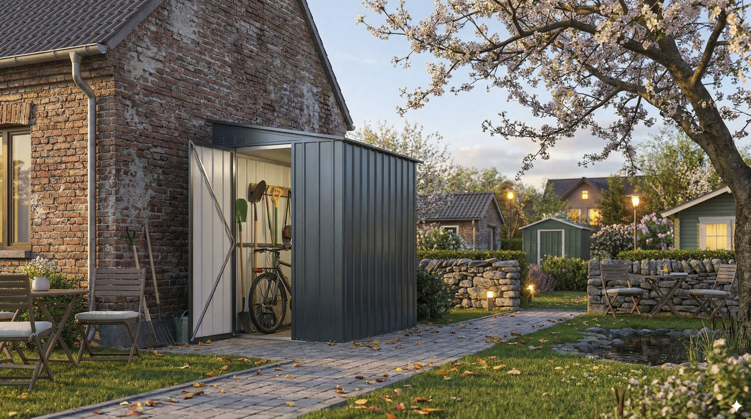 Anlehngerätehaus LeanTo 56, Farbe: Anthrazit