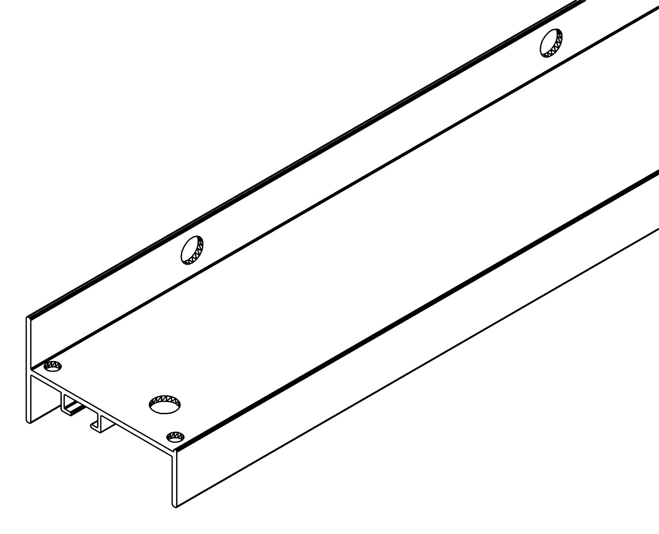 Türabschluss o/u, 7145, L711, white, RAL 9003, Farbe: Weiß pulverbeschichtet