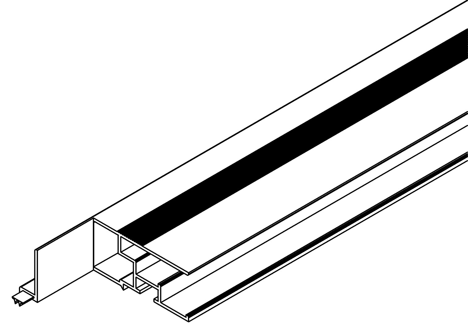Fensterprofil, seite, 7367, L890, black, Pantone-4, Farbe: Schwarz