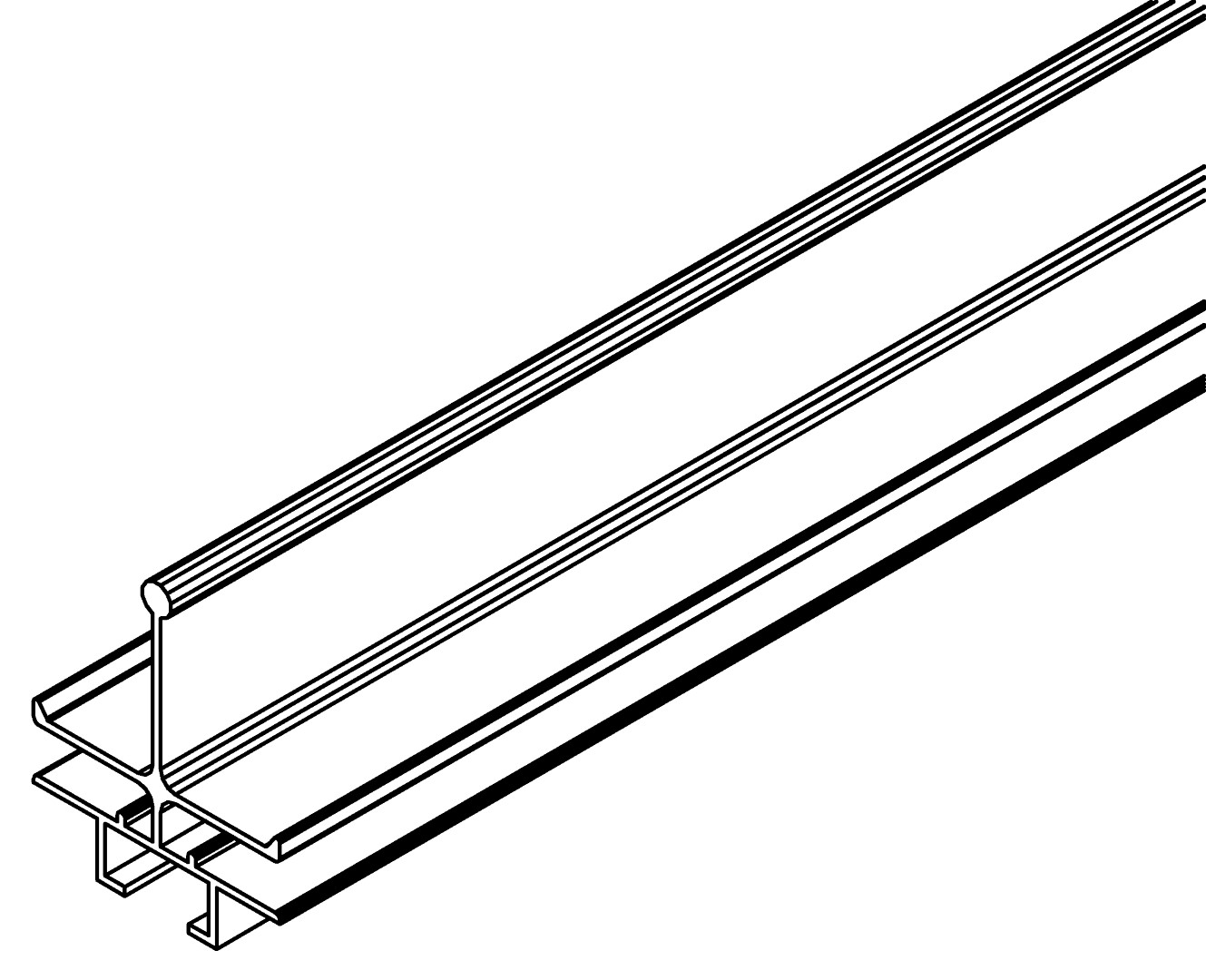 Zwischenprofil, Dach, 1395, L1132,5, green, Panton, Farbe: Smaragd pulverbeschichtet