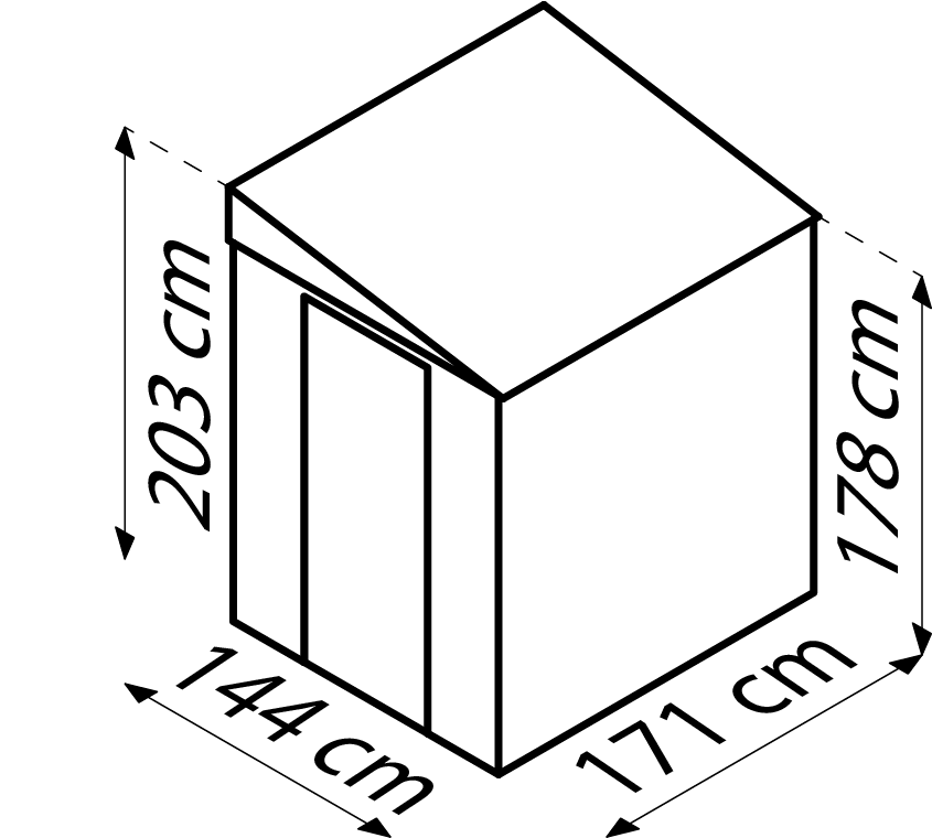 Wand-Zierde LeanTo 56, Farbe: Anthrazit