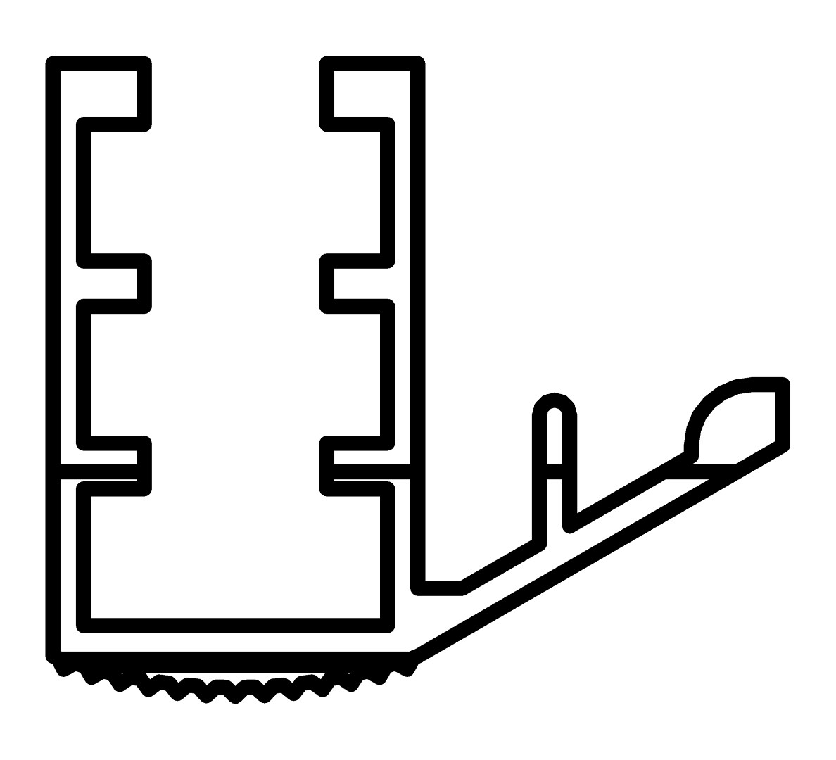 Kappe 2 Tür, kurz, 7147, L594, white, RAL 9003, Farbe: Weiß pulverbeschichtet