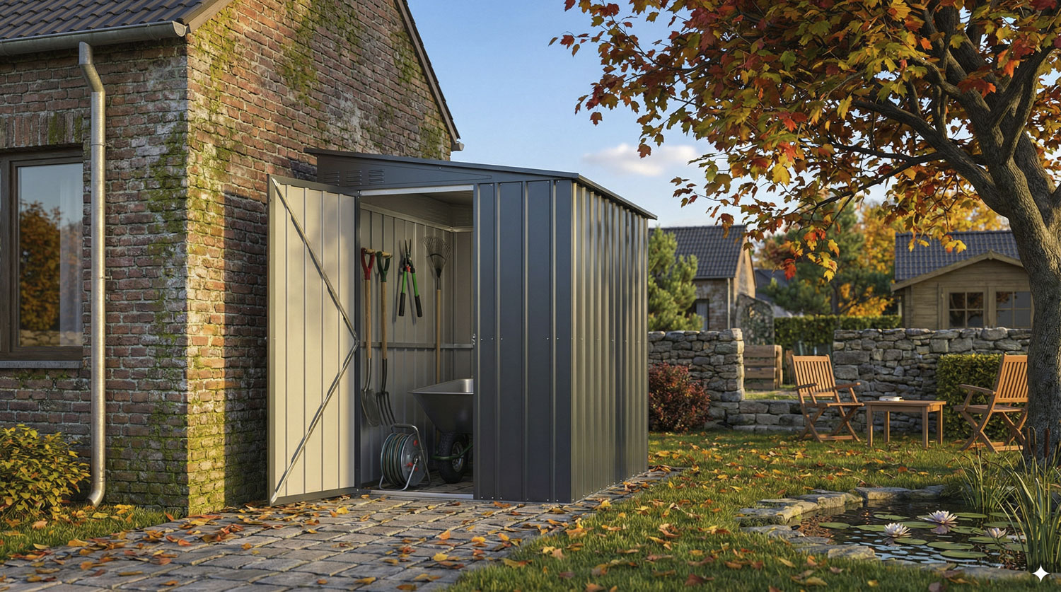 Anlehngerätehaus LeanTo 56, Farbe: Anthrazit