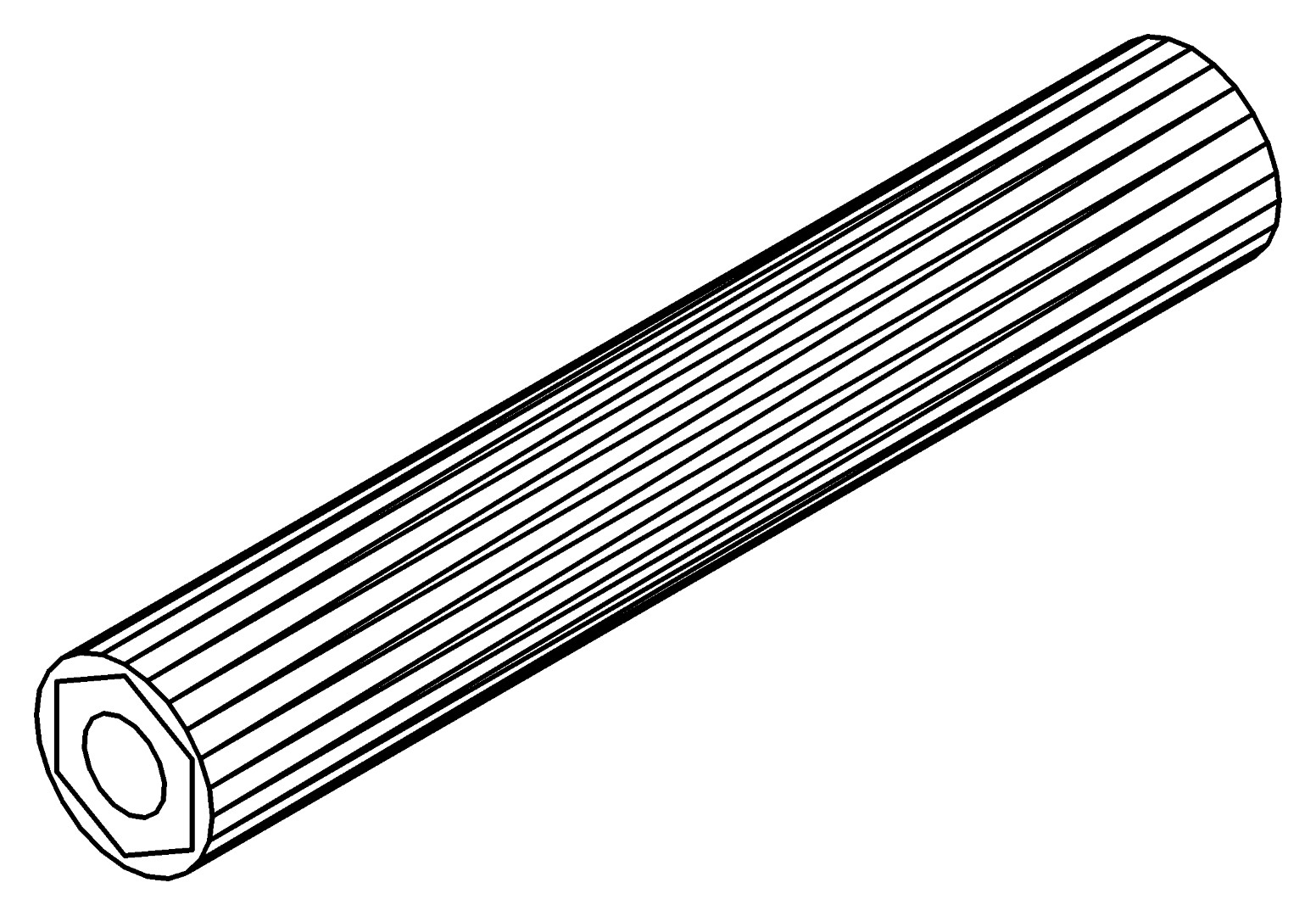 Schraubenverlängerung M6x79, 6038, LM6x79, , Farbe: Blank